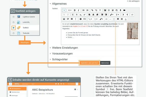 Example of a quick guide to TUWEL...