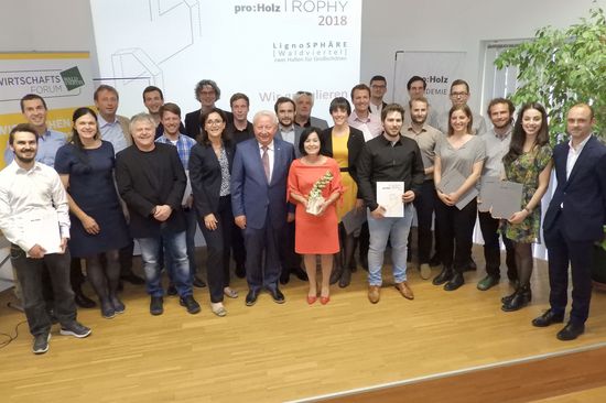 Die Preisträger_innen der proHolz Student Trophy 2018 © Karl Trostl 