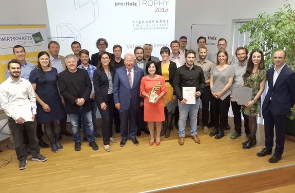 Die Preisträger_innen der proHolz Student Trophy 2018 © Karl Trostl