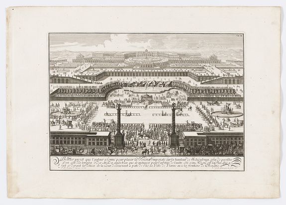 Erstes Projekt für Schloss Schönbrunn, um 1688, Kupferstich