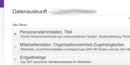 Datenauskunft Datenauskunft