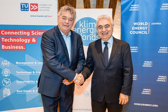 Fatih Birol mit Vizekanzler Werner Kogler