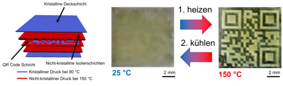 Schichtstruktur und Probenfoto