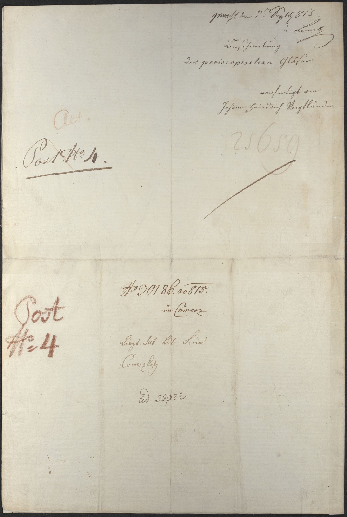 Beschreibung, Rückseite