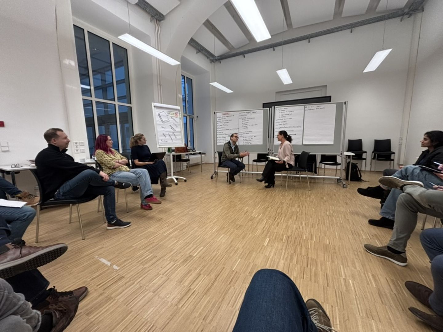 Students talking about their flight experience