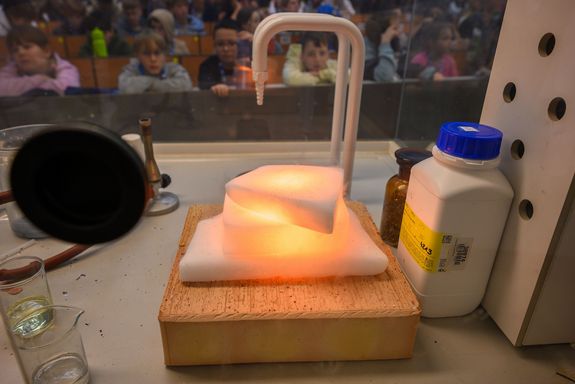 Versuchsaufbau mit Eis