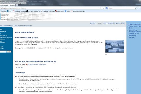 Der neu gelaunchte Internetauftritt von FOCUS LEHRE (Screenshot).