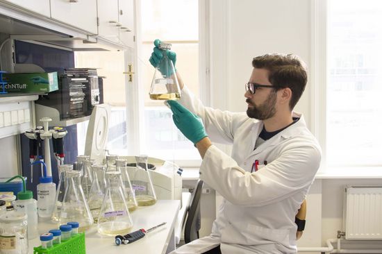 Roland Martzy im Labor