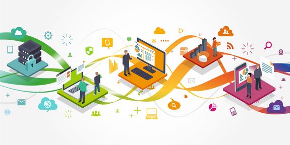 [Translate to English:] vier zentrale Strategien für Digitalisierung