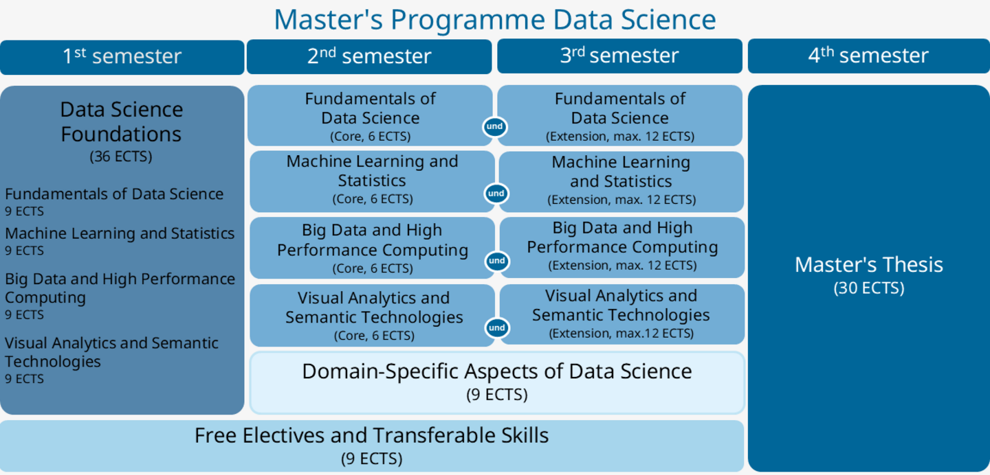 Grafische Darstellung des Curriculums Data Science