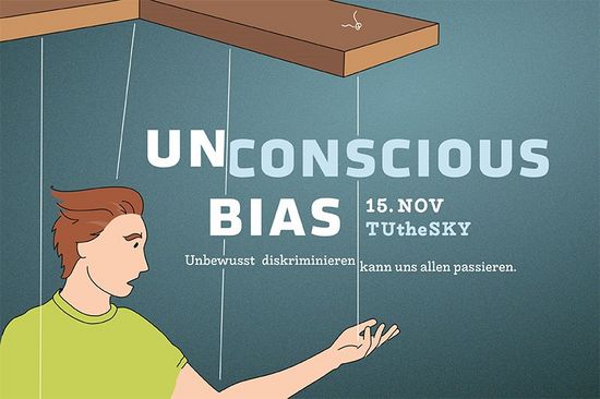 Unconscious Bias Sujet - Mann als Fadenpuppe dargestellt