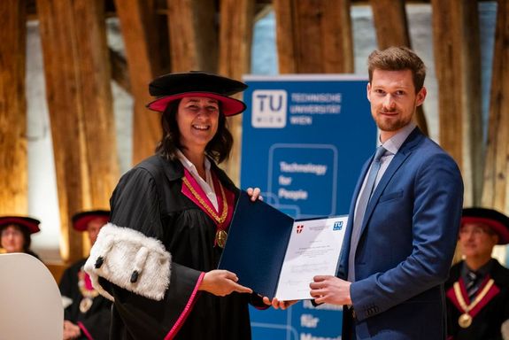 Jasmin Gründling-Riener, Vizerektorin Lehre, und Stefan Hager