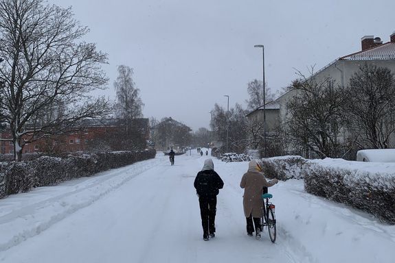 Stadt im Winter