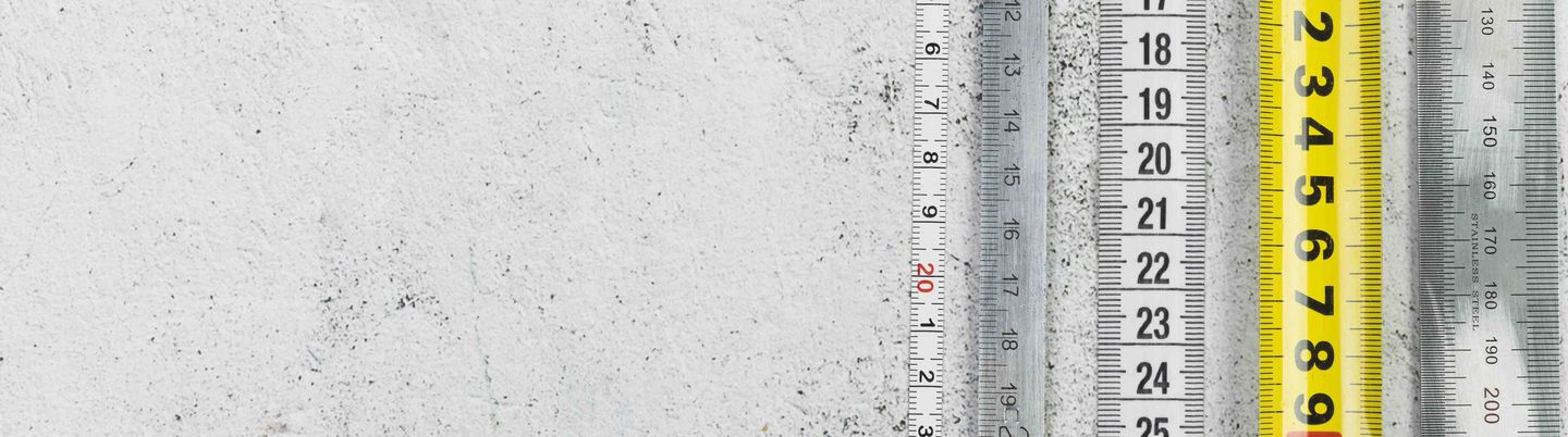 Several rulers with different scales