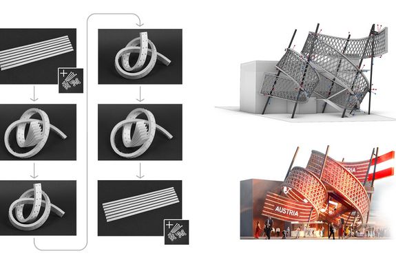 Design drafts for a loop for the Austrian Pavilion @ EXPO 2025.