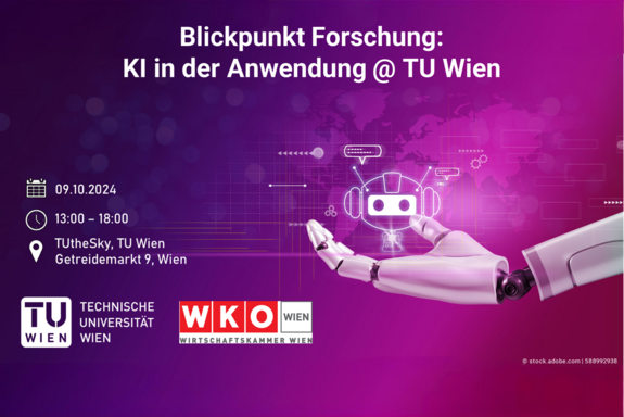 Banner Blickpunkt Forschung: KI in der Anwendung @ TU Wien