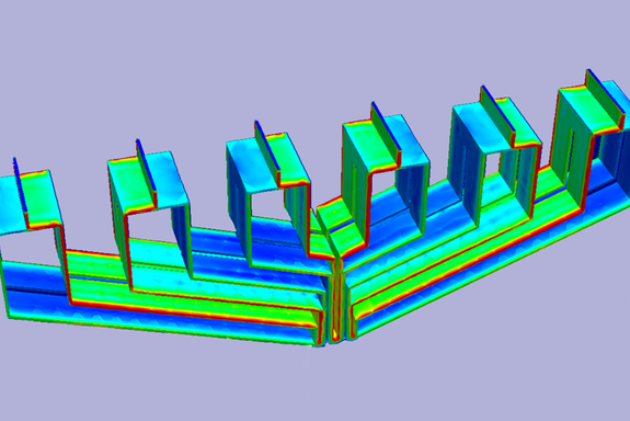 virtual model – loss density in a busbar