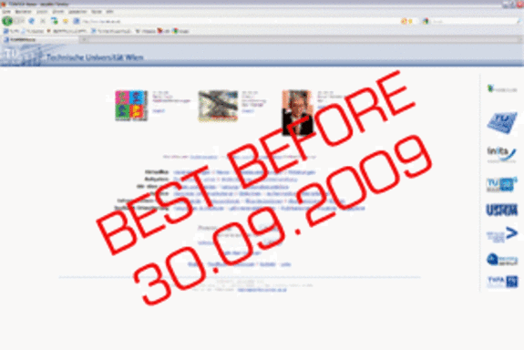 Screenshot der alten Startseite