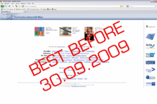 Screenshot der alten Startseite