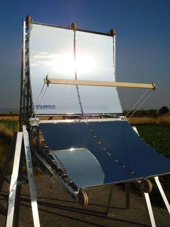 Modell eines Parabolrinnenkollektors [2]