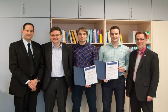 Daniel Seiler-Thull (Robert Bosch GmbH), Andreas Kugi (ACIN TU Wien), Andreas Pfeffer (ACIN, TU Wien), David Faustner (ACIN, TU Wien), Franz Raichle (Robert Bosch GmbH) (v.l.n.r)