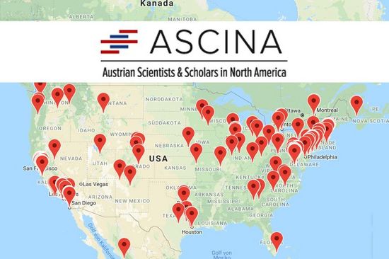 Eine Karte von Noramerika mit mehreren Markierungen