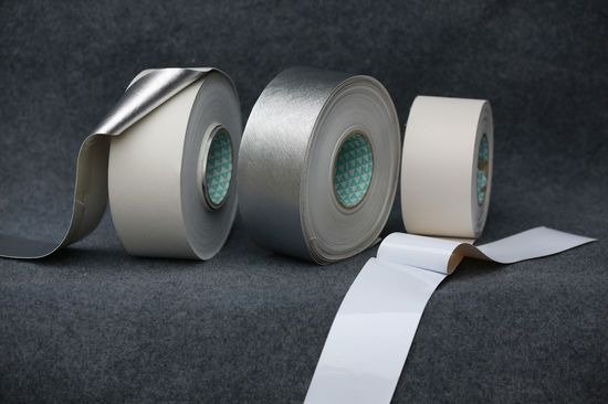 Photo of several reactive pressure-sensitive fixing and adhesive film