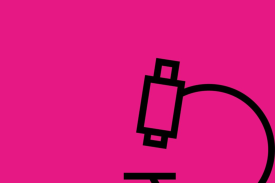 Lila Hintergrund mit schematisch dargestelltem Mikroskop.