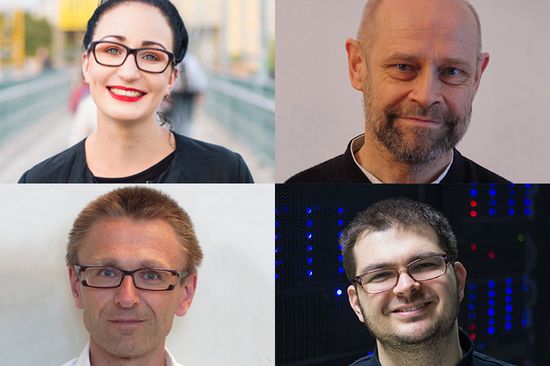 "Biointerface" wird geleitet von Miriam Unterlass, Gerhard Kahl (beide oben) und Gerhard Schütz (unten links), Florian Libisch (unten rechts) ist Leiter von "TU-D".