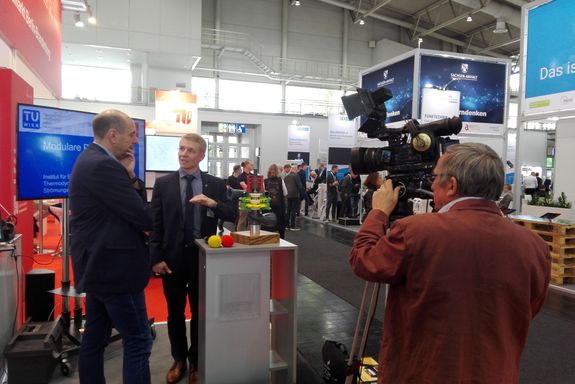 Franz Haller (r.) at his Science Square interview