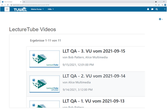 LectureTube LVA Aufnahme-Serie in TUWEL LectureTube LVA Aufnahme-Serie in TUWEL