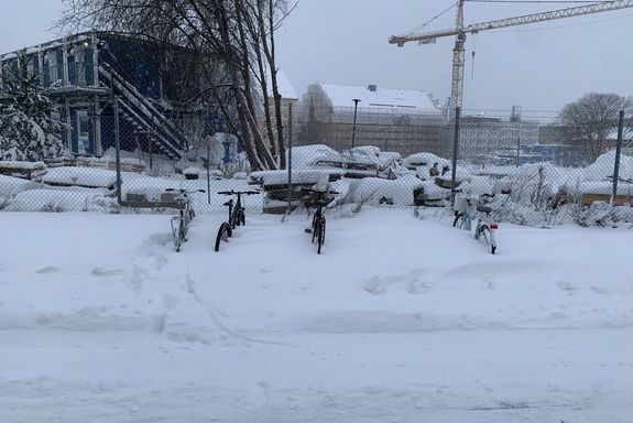 Baustelle im Winter