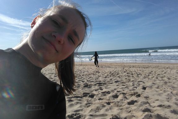 Leute am Strand
