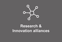 Drawn network, underneath it says "Research and Innovation Alliances".
