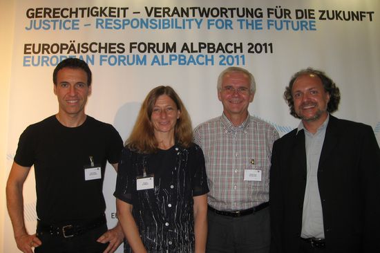 v.l.n.r.: Ass. Prof. Dr. Alexander Kirschner, Ao.Prof. Dr. Regina Sommer (beide MedUniWien, Institut für Hygiene und Angewandte Immunologie), Ao.Prof. Dr. Paul Blaschke (TU Wien, Fakultät für Bauingenieurswesen), Priv.-Doz. Dr. Andreas Farnleitner (TU Wien, Fakultät für Technische Chemie) (Copyright: Prof. Regina Sommer)