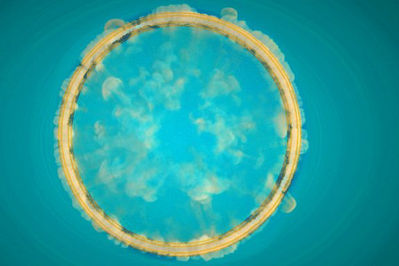 Much like smoke of a candle, laser light can be turbulent.