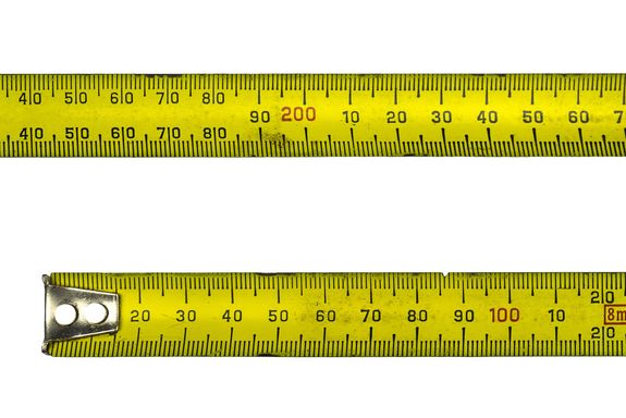 Gelbes Maßband, Nahaufnahme