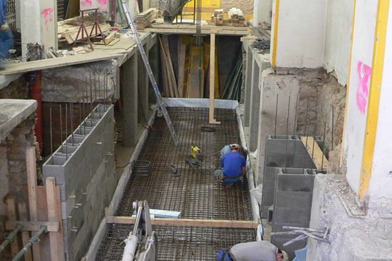 Aushub im Kellergeschoss