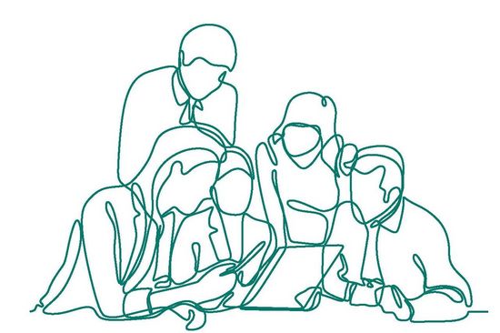 group of people laptop