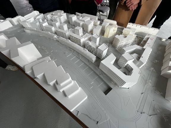 Model showing the area