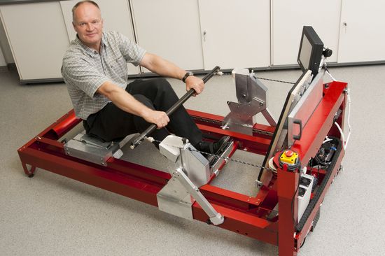 Das Trainingsgerät – im Rudermodus