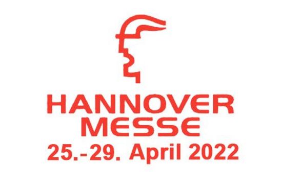 red Hannover Messe 2022 logo on white background