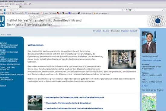 Screenshot der neuen Website