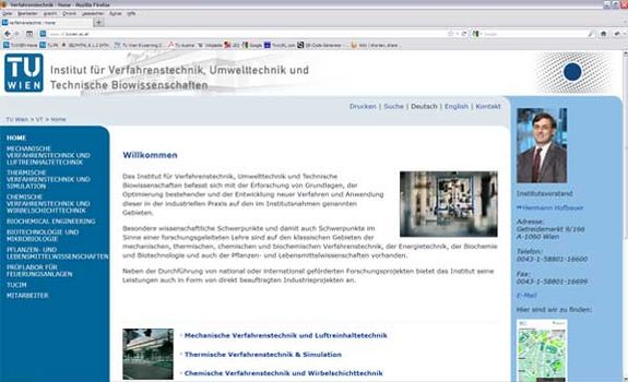 Screenshot der neuen Website