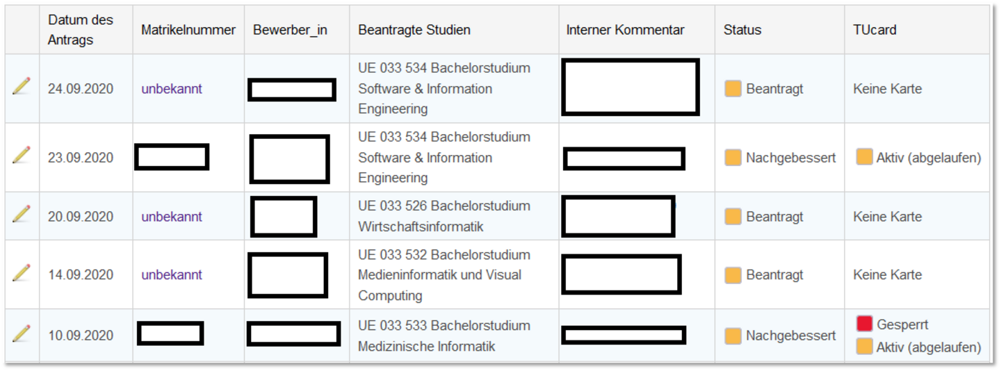 Screenshot Online admission