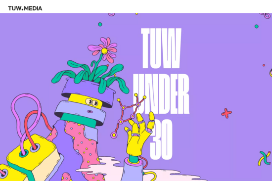 Screenshot der Startseite von tuw.media