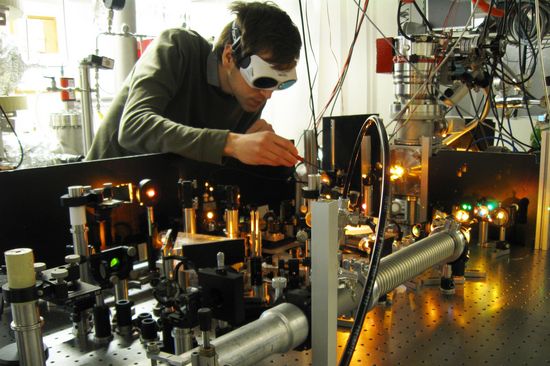 Václav Hanus im Labor