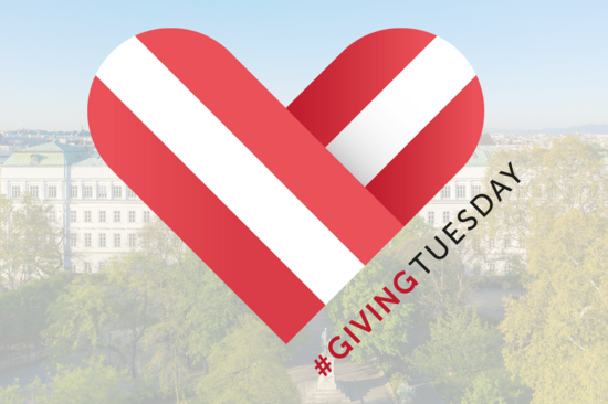 Logo giving tuesday, rot-weiß-rotes Herz