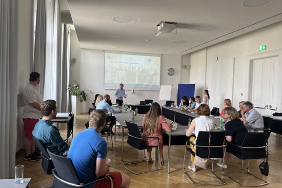 The participants of the Study-Visit during the presentation about the programs of the TUW.