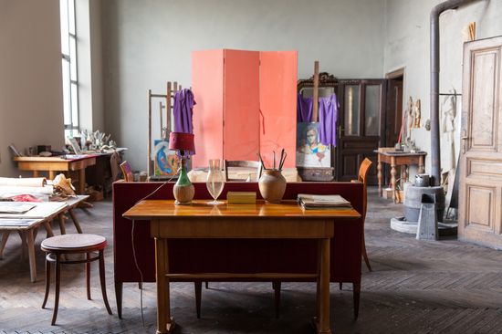 Innenansicht Atelier Herbert Boeckl, 2014 [1]